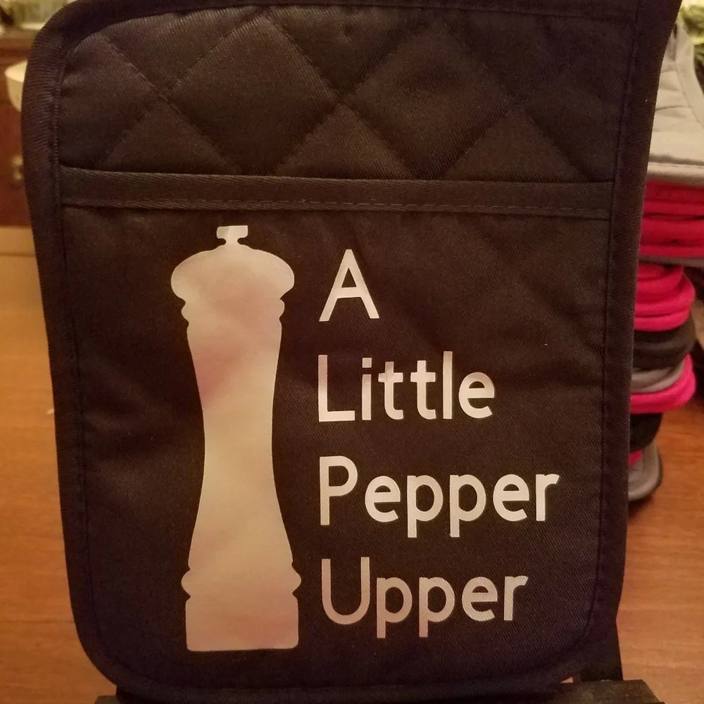 Personally Designed Potholder Pocket & Rubber Grip